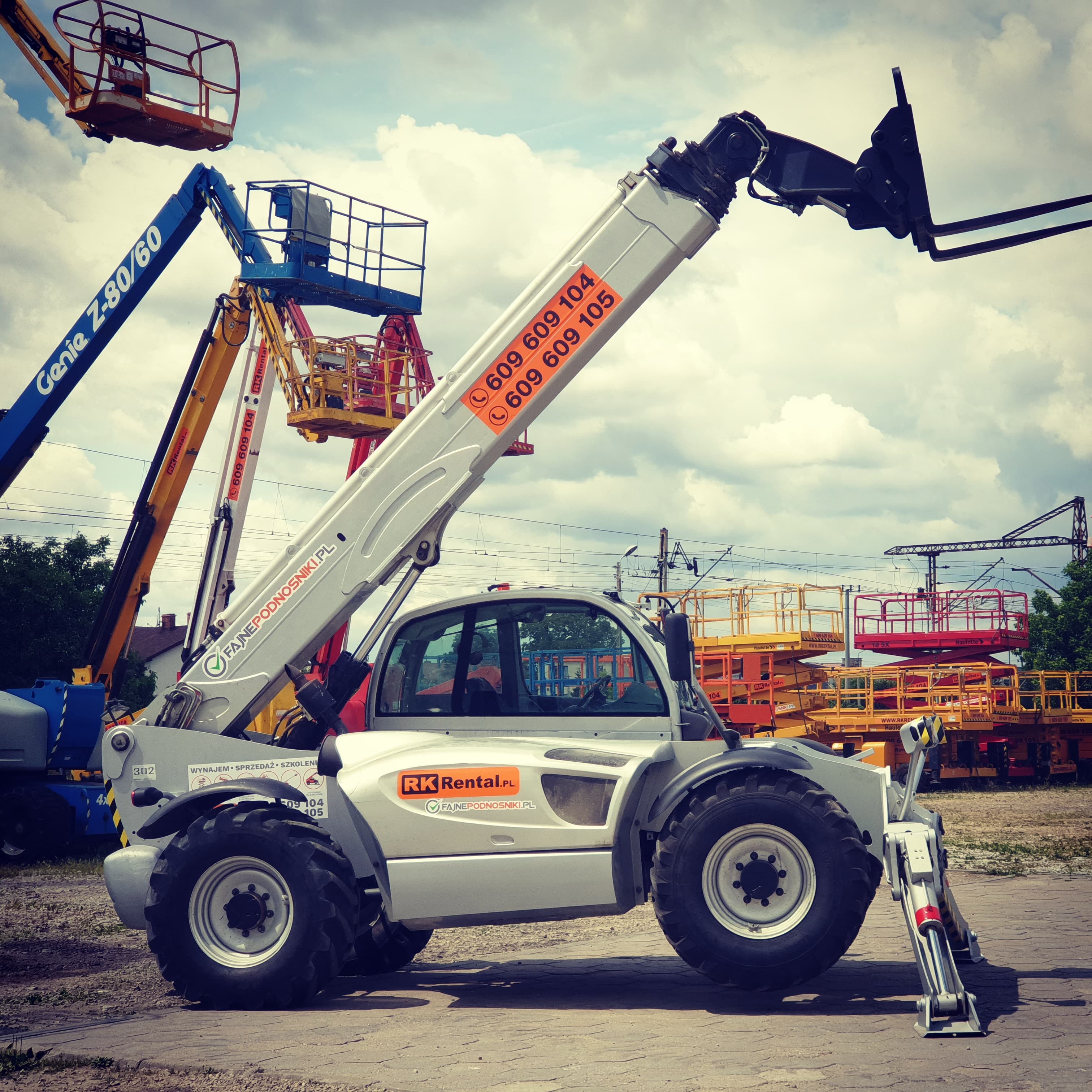 Ładowarka teleskopowa Manitou MT 1440 Privilege (4×4) RK Rental przygotowana i sprawdzona przed dostawą do klienta we Wrześni