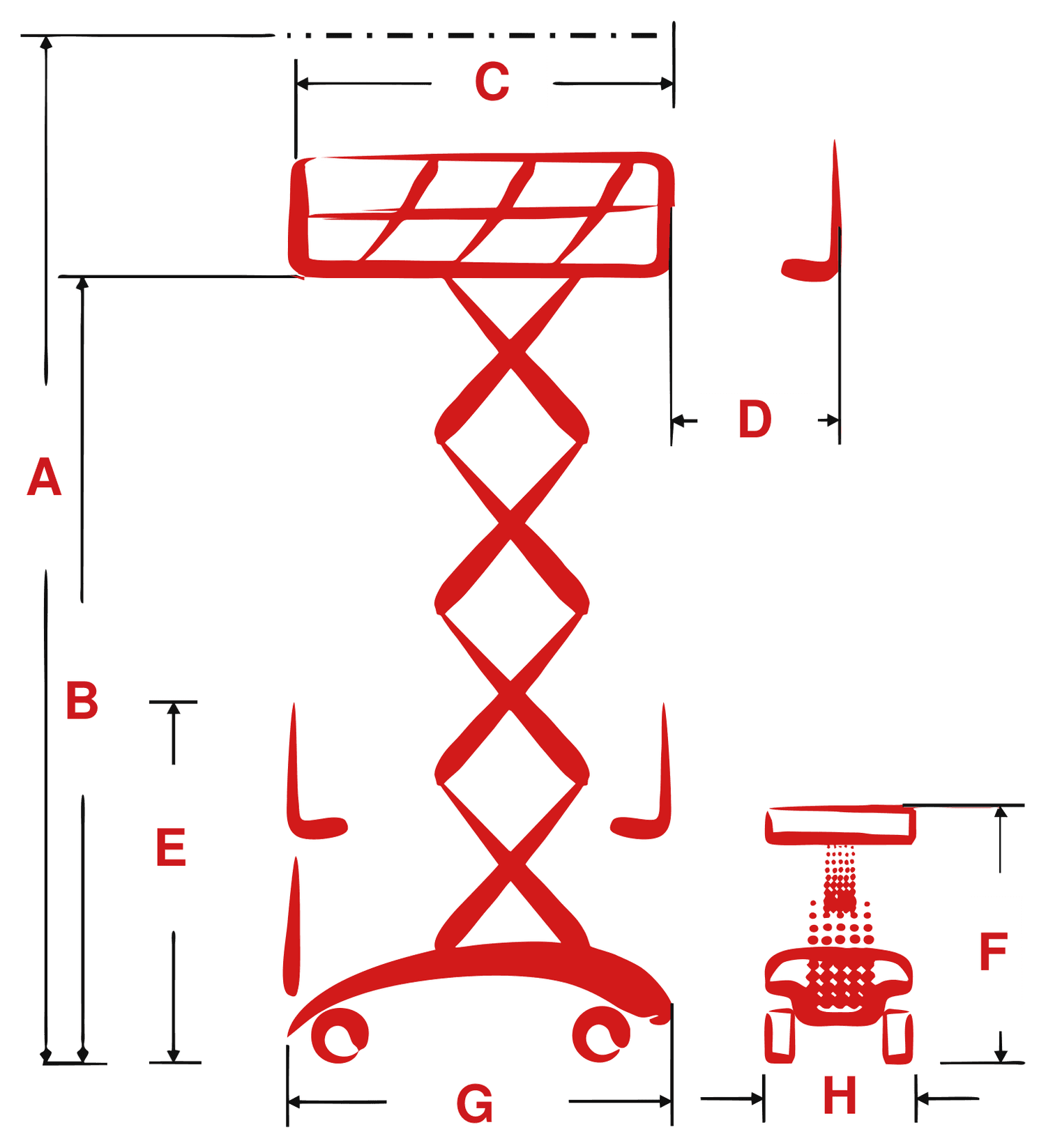 PB S225-12ES: dimensional drawing with labelled dimensions