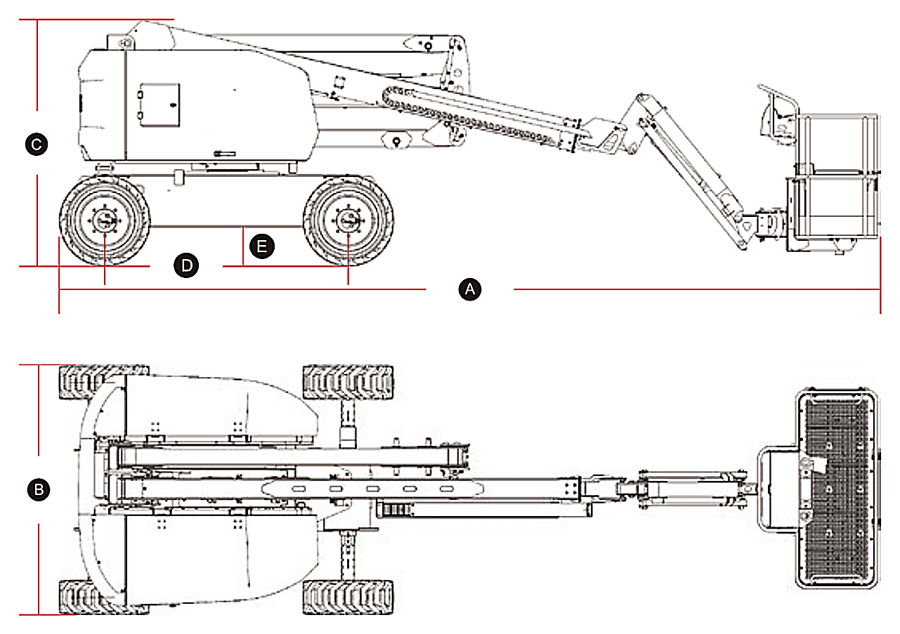 LGMG AR14JE-2, dimensional drawing