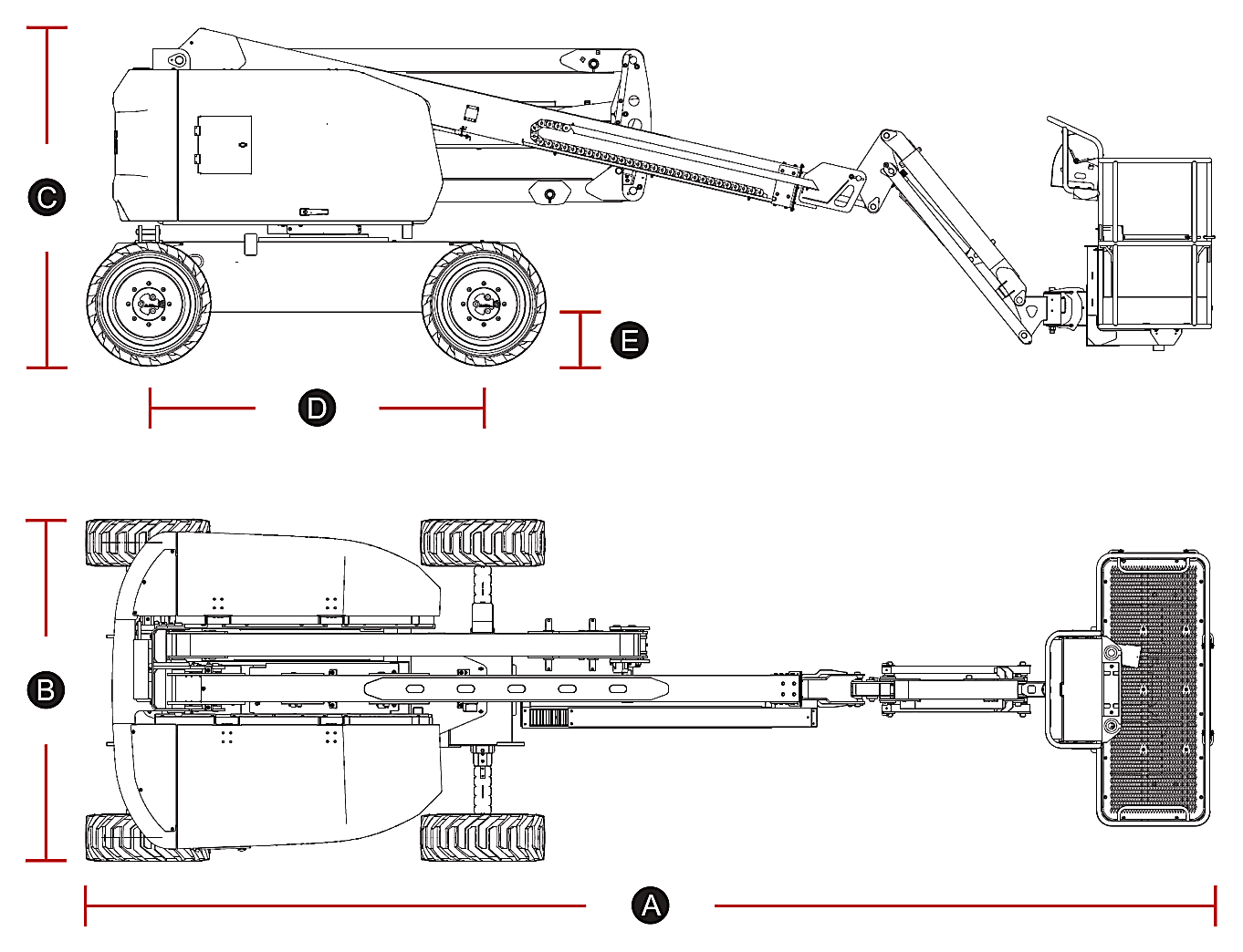 LGMG AR20JE-2, dimensional drawing