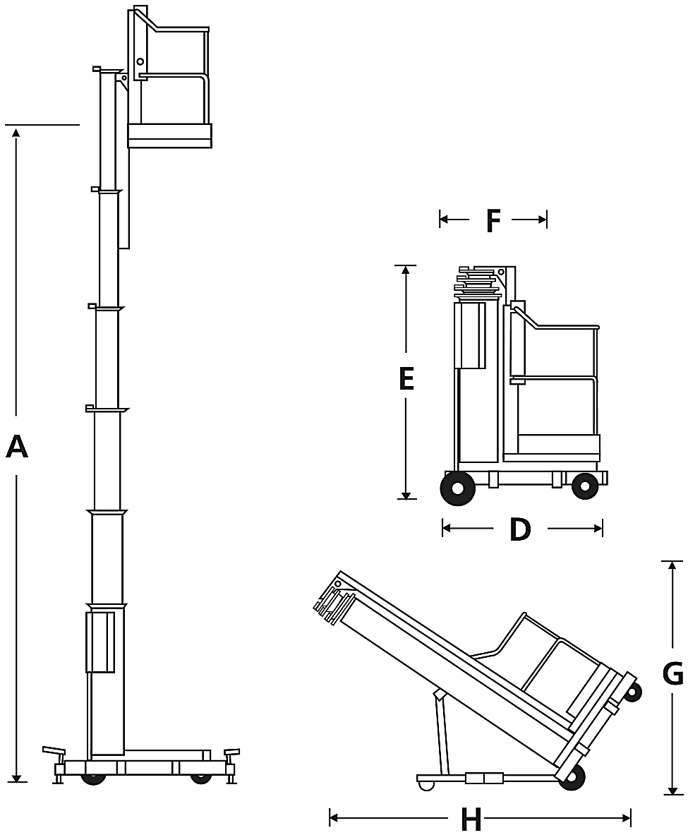 Snorkel UL25, dimensional drawing