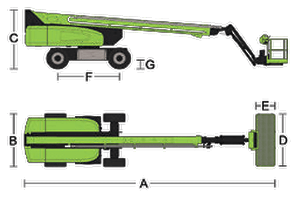 Zoomlion ZT18JE-V Li, rysunek wymiarowy